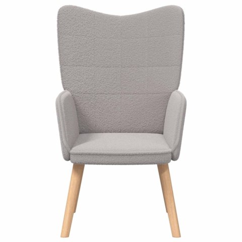 VidaXL fotel Jasnoszary 62 x 67 x 95,5 cm Tkanina sherpa