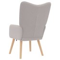 VidaXL fotel Jasnoszary 62 x 67 x 95,5 cm Tkanina sherpa