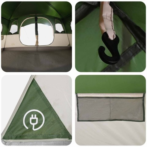 VidaXL Namiot tunelowy Zielony 366 x 244 x 198 cm Poliester i Stal