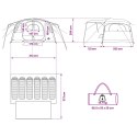 VidaXL Namiot tunelowy Zielony 366 x 244 x 198 cm Poliester i Stal