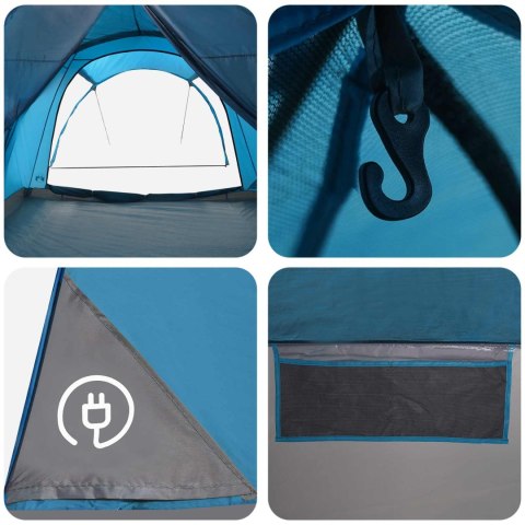 VidaXL Namiot tunelowy niebieski 370 x 275 x 210 cm Poliester i Stal
