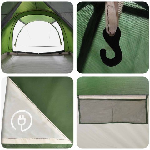 VidaXL Namiot tunelowy zielony 370 x 275 x 210 cm Poliester i Stal
