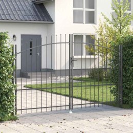VidaXL Brama Podwójna Z blokadą Woerden Szary 299,5 x 224,5 cm Stal