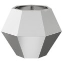 DONICA 2 PCS SREBRNY 50X50X40CM STAL NIERDZEWNA