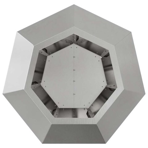 DONICA 2 PCS SREBRNY 50X50X40CM STAL NIERDZEWNA