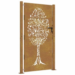 FURTKA OGRODOWA 100X175CM STAL KORTENOWSKA MOTYW DRZEWA
