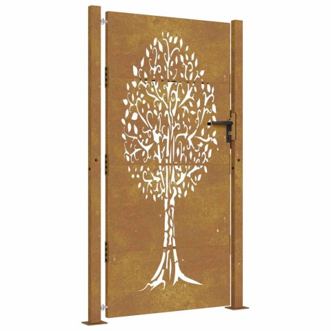 FURTKA OGRODOWA 100X175CM STAL KORTENOWSKA MOTYW DRZEWA