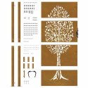 FURTKA OGRODOWA 100X175CM STAL KORTENOWSKA MOTYW DRZEWA