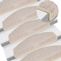 VidaXL Maty na schody 15 szt. 65x24x4 cm Taupe Półokrągłe Duże
