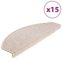 VidaXL Maty na schody 15 szt. 65x24x4 cm Taupe Półokrągłe Duże
