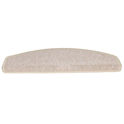VidaXL Maty na schody 15 szt. 65x24x4 cm Taupe Półokrągłe Duże