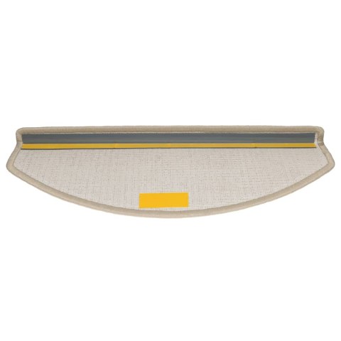 VidaXL Maty na schody 15 szt. 65x24x4 cm Taupe Półokrągłe Duże