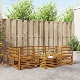 ZESTAW SOF NA ZEWNĄTRZ 7 PCS NATURALNY LITE DREWNO AKACJI