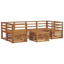 ZESTAW SOF NA ZEWNĄTRZ 7 PCS NATURALNY LITE DREWNO AKACJI
