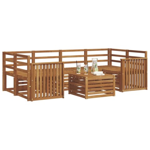ZESTAW SOF NA ZEWNĄTRZ 7 PCS NATURALNY LITE DREWNO AKACJI