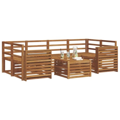 ZESTAW SOF NA ZEWNĄTRZ 7 PCS NATURALNY LITE DREWNO AKACJI
