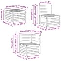 VidaXL Zestaw sof na zewnątrz 7 pcs naturalny Lite Drewno Akacji