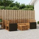 VidaXL Zestaw sof na zewnątrz 7 pcs naturalny Lite Drewno Akacji
