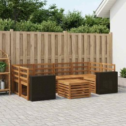 VidaXL Zestaw sof na zewnątrz 7 pcs naturalny Lite Drewno Akacji