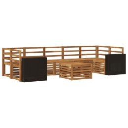 VidaXL Zestaw sof na zewnątrz 8 pcs naturalny Lite Drewno Akacji