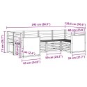 VidaXL Zestaw sofy narożnej 5 pcs naturalny Lite Drewno Akacji