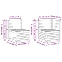 VidaXL Zestaw sofy narożnej 5 pcs naturalny Lite Drewno Akacji