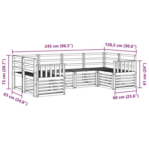 VidaXL Zestaw sofy narożnej 6 pcs Naturalny