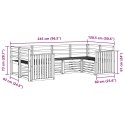 VidaXL Zestaw sofy narożnej 6 pcs Naturalny