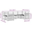 VidaXL Zestaw sofy narożnej 6 pcs Naturalny
