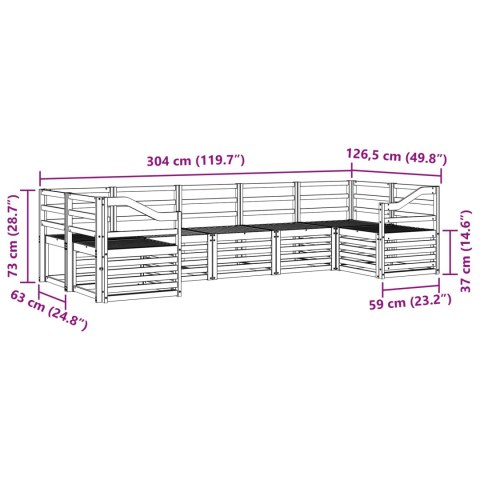 ZESTAW SOFY NAROŻNEJ 7 PCS NATURALNY