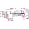 VidaXL Zestaw sofy narożnej 7 pcs naturalny Lite Drewno Akacji