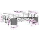 VidaXL Zestaw sofy narożnej 9 pcs naturalny Lite Drewno Akacji