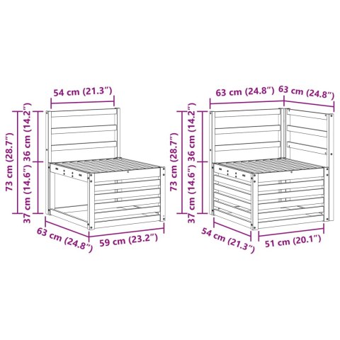 VidaXL Zestaw sofy narożnej 9 pcs naturalny Lite Drewno Akacji