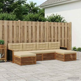 ZESTAWY SOF Z PODUSZKĄ 6 PCS LITE DREWNO AKACJI