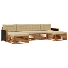 ZESTAWY SOF Z PODUSZKĄ 6 PCS LITE DREWNO AKACJI