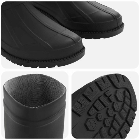 VidaXL Buty deszczowe PVC Rozmiar 40 Czarny