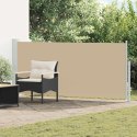 VidaXL Rozkładany boczny markiz Beżowy 500 x 117 cm Poliester