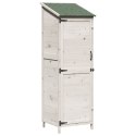 SHED OGRODOWY BIAŁY 59,5X56X176,5CM DREWNO ŚWIERKOWE
