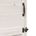 SHED OGRODOWY BIAŁY 59,5X56X176,5CM DREWNO ŚWIERKOWE