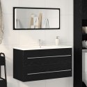 VidaXL Szafka Zlewozmywakowa z szufladą Czarny Dąb 90 x 45 x 1.5 cm