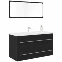 VidaXL Szafka Zlewozmywakowa z szufladą Czarny Dąb 90 x 45 x 1.5 cm