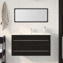 VidaXL Szafka Zlewozmywakowa z szufladą Czarny Dąb 90 x 45 x 1.5 cm