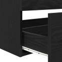 VidaXL Szafka Zlewozmywakowa z szufladą Czarny Dąb 90 x 45 x 1.5 cm