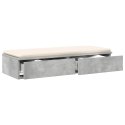 SZUFLADY DO ŁÓŻKA Z SZUFLADĄ BETONOWY SZARY 75X36,5X16,5CM