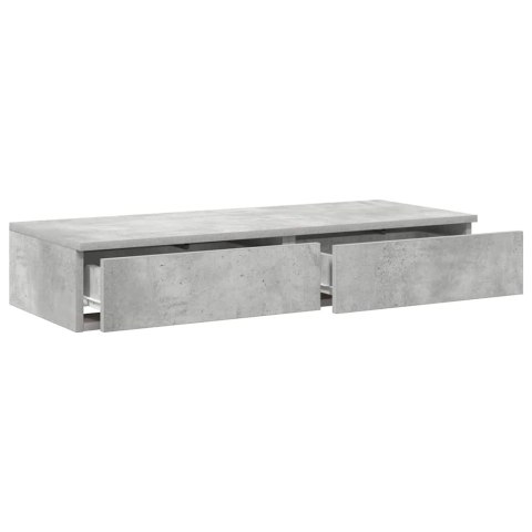 SZUFLADY DO ŁÓŻKA Z SZUFLADĄ BETONOWY SZARY 75X36,5X16,5CM