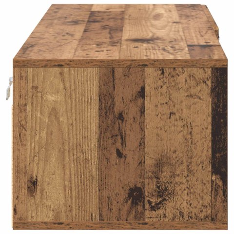 DREWNIANA SZAFKA Z SZUFLADĄ STARE DREWNO 100,5X39X30CM