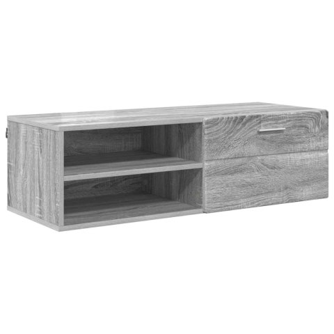 VidaXL Drewniana szafka z szufladą Szary Sonoma 100,5 x 39 x 30 cm