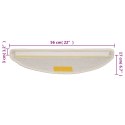 VidaXL Maty na schody 10 szt. 56x17x3 cm Białe półokrągłe