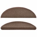 VidaXL Maty na schody 10 szt. 56x17x3 cm Brąz kawowy Półokrągły