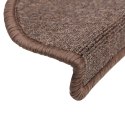 VidaXL Maty na schody 10 szt. 56x17x3 cm Brąz kawowy Półokrągły